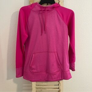 🎀Danskin Now Sweater Womens Sz L Long Sleeve Pullover Hooded Hoodie Woven Pink